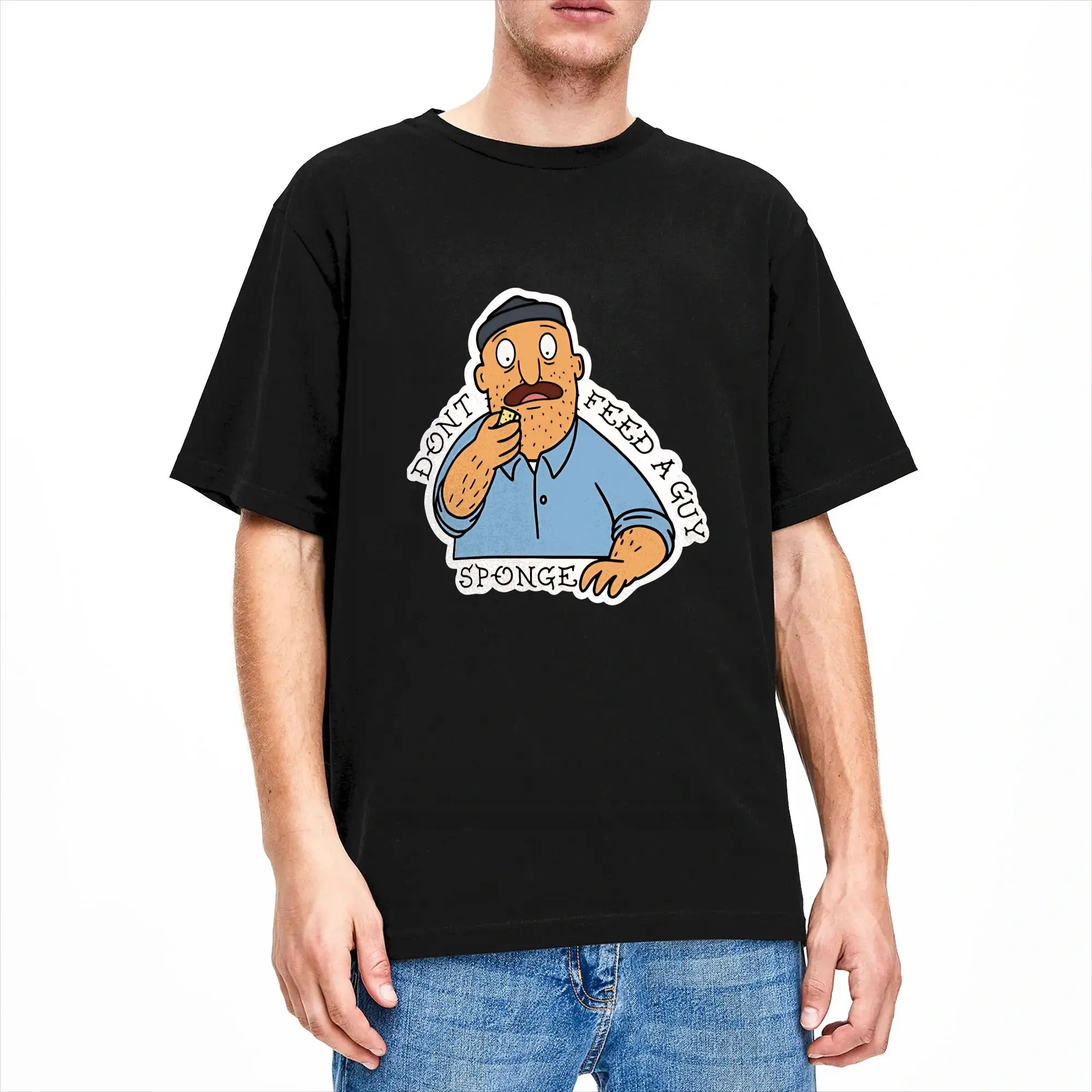Camisetas exclusivas Bobs Burgers Teddy para homens e mulheres, gola redonda, 100% algodão, camiseta de manga curta, roupas plus size