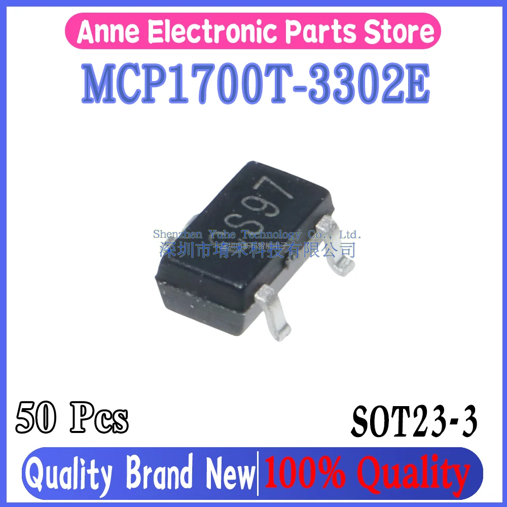 (50piece)100% New MCP1700T-3302E MCP1700T MCP1700 CS... sot23-3 Chipset