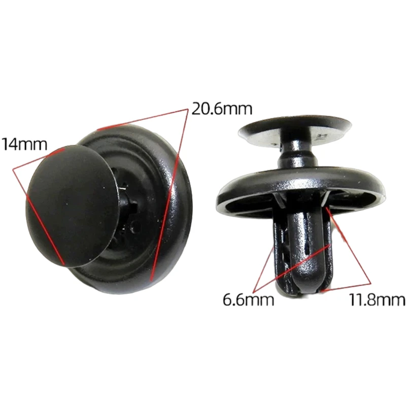 

20Pcs For 6.5mm Hole OE: 90467-07201 Auto Bumper Retainer Clips Plastic Car Bush Expansion Clips