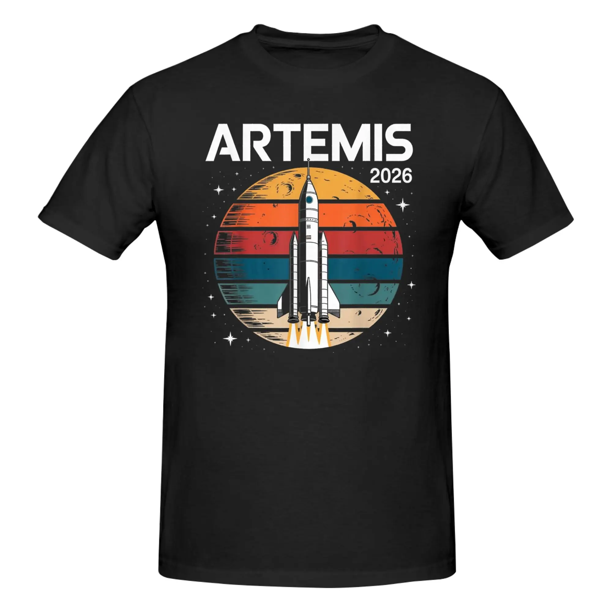 1 Piece Orion Crew Module Graphic 100% Cotton T-Shirt Moonfall Artemis Tees Tops For Men