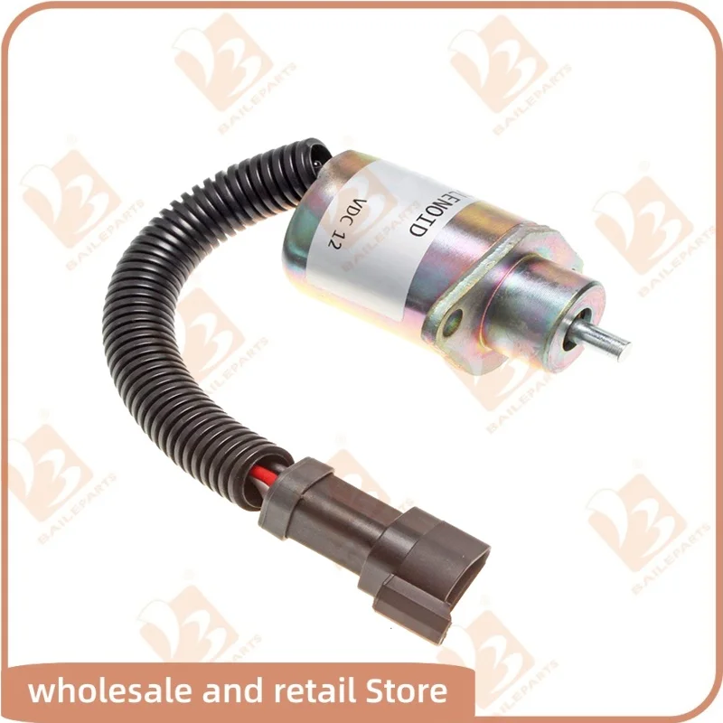 

2848A278 12 В соленоид отключения подачи топлива для Perkins UB704 Caterpillar 246 216 226 электромагнитный клапан остановки двигателя