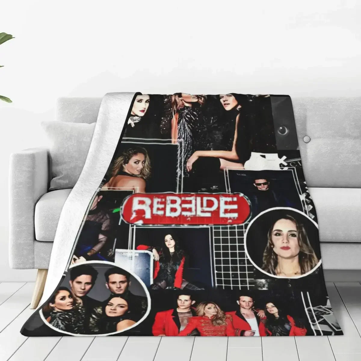 

Rebelde Mexican Collage Fuzzy Blankets RBD Customized Throw Blankets for Home Hotel Sofa 125*100cm Bedspreads