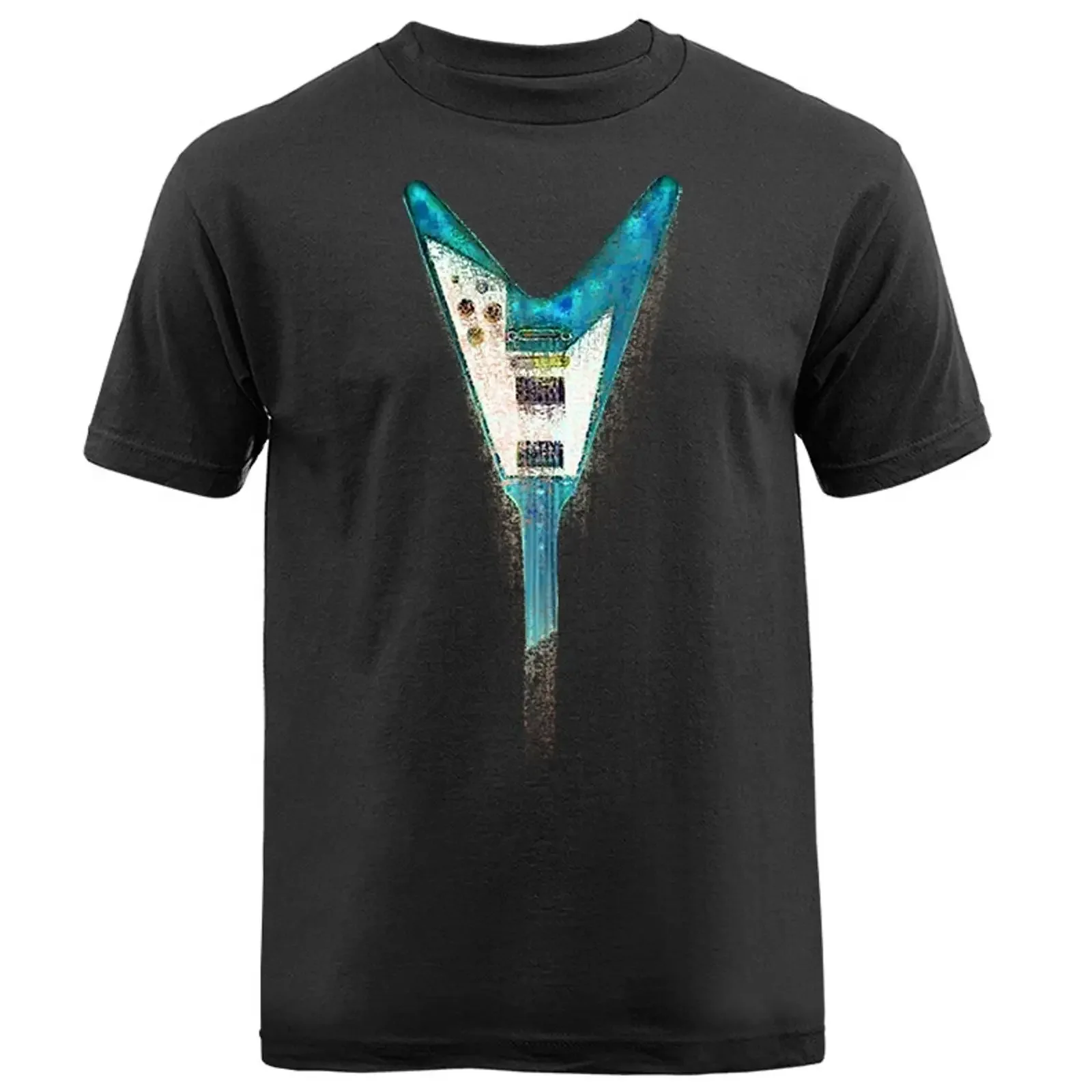 Guitar Dust Music Band T shirt vintage Washed Top For Everyday Wear Casual Soft Stylish Unisex fashion Slightly Comfortable