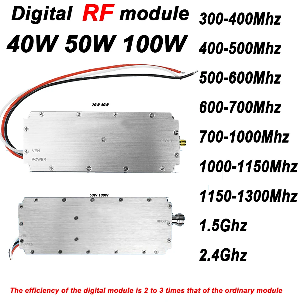 

Цифровой модуль RF VCO 300 МГц-2,4 ГГц 433 МГц 915 МГц 50 Вт 100 Вт усилитель мощности для радиосупутников LORA Drone рация WIFI