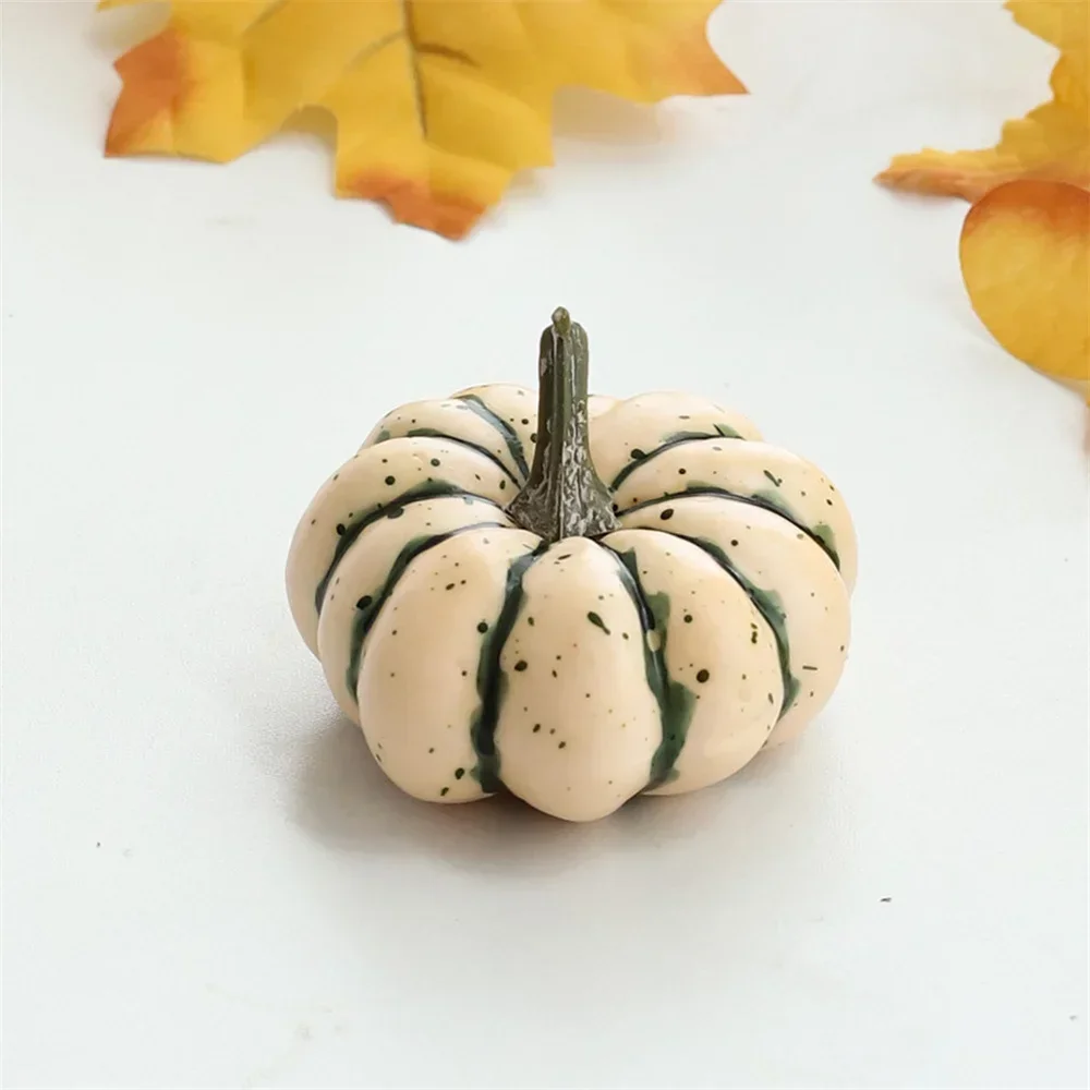 Mini Citrouille Artificielle d'Halloween, Mélange Aléatoire, Simulation de Légume, Accessoire de Décoration de ixà Domicile, 9 Pièces