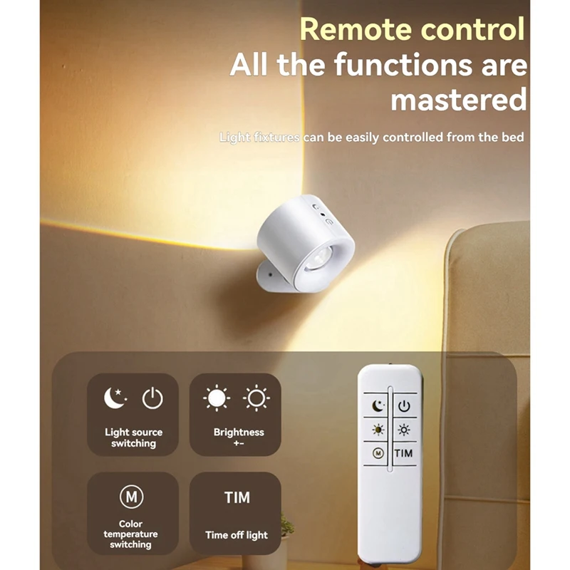 ABNO-خالية من الأظافر مزدوجة الرأس ضوء دافئ الجدار مصباح غرفة نوم المنزل أباجورة الممر جو متقدم ضوء الليل