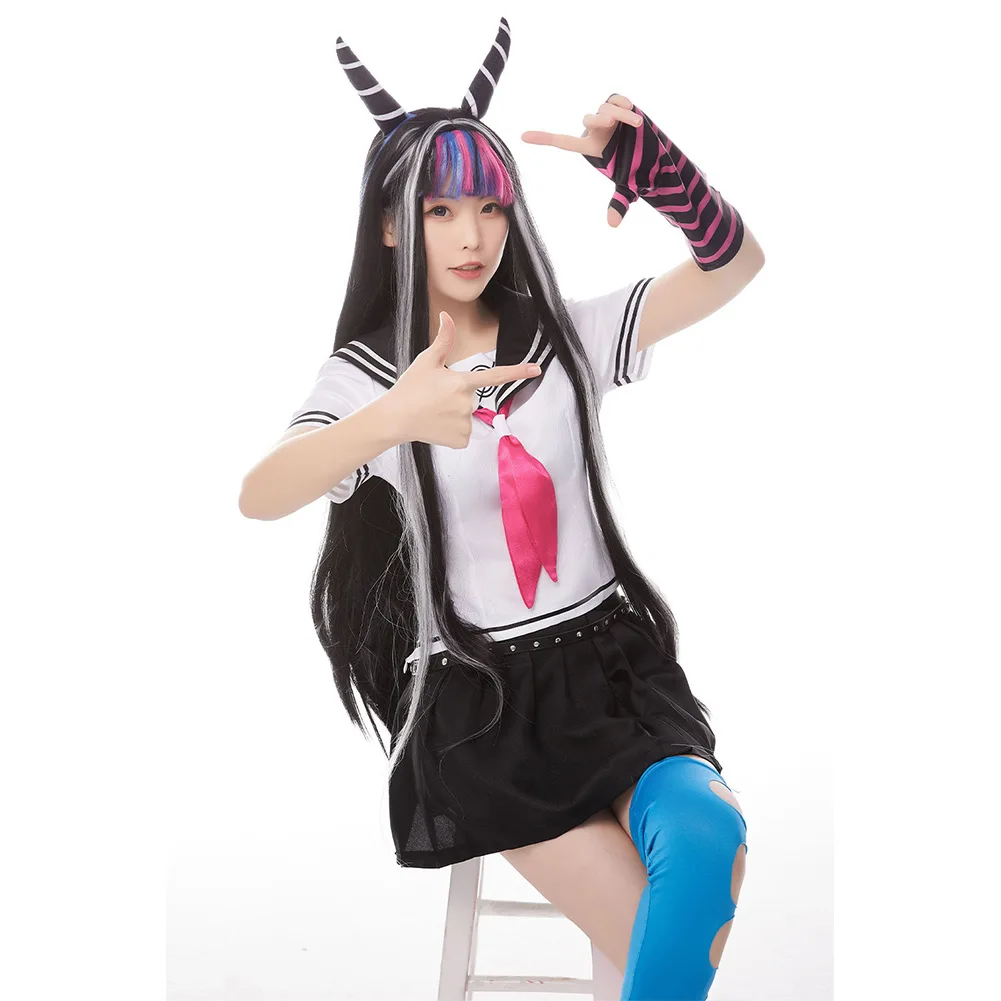 Traje de Super Dangan Ronpa 2 para niñas y mujeres, conjunto completo de Cosplay de Anime, falda, Mioda Ibuki, hecho a medida, para Halloween