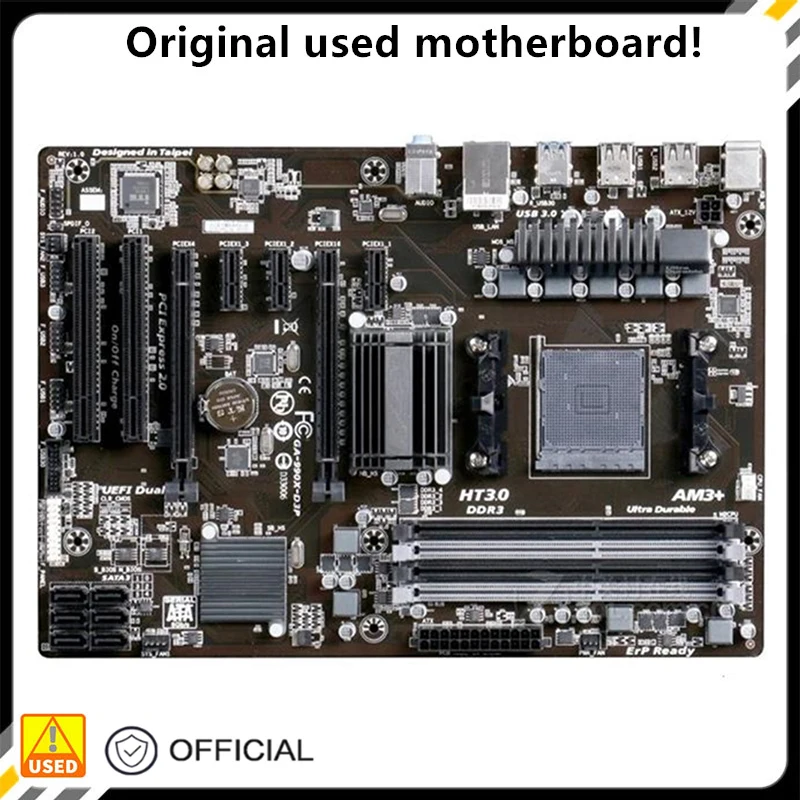 

For GA-990X-D3P 990X-D3P Motherboard Socket AM3+ DDR3 32GB USB3.0 SATA3 For AMD 990X FX Original Desktop Used Mainboard