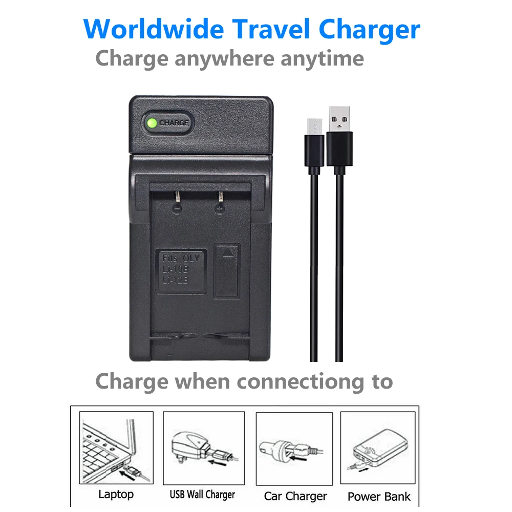 Li12B Li 12B 10B Li10B بطارية لأوليمبوس حقيقية Li-10B Li-12B Li-10C Li-10CN شاحن رفيع