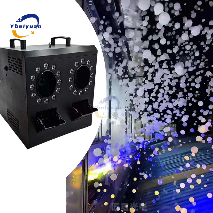 Im freien Wasserdichte 1500W Dual Loch LED Rauch Blase Maschine RGBW DMX Fernbedienung Disco Bühne Hochzeit Blase Spray Ausrüstung – Detail 9