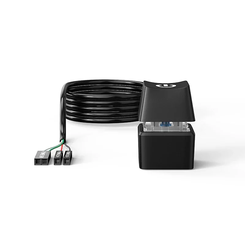 Computer-Desktop-Schalter, 1,8 m, blaue LED, Motherboard, externe Ein-/Aus-Taste, Verlängerungskabel für den Heimgebrauch im Büro