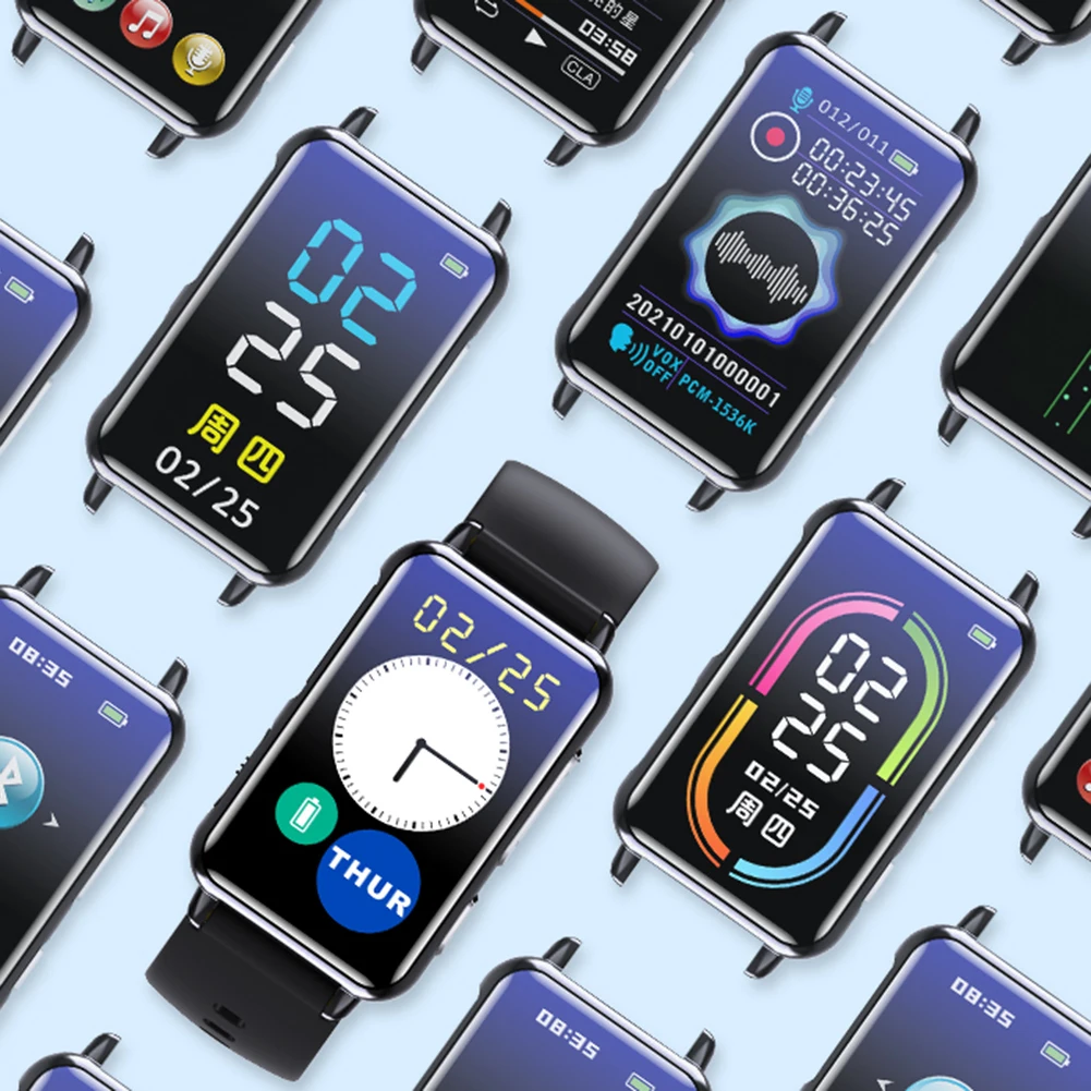 Digital Voice Recorder with 200mAh Battery Voice Recorder Watch with Timing HD MP3 Voice Recorder Bracelet for Lectures Meetings