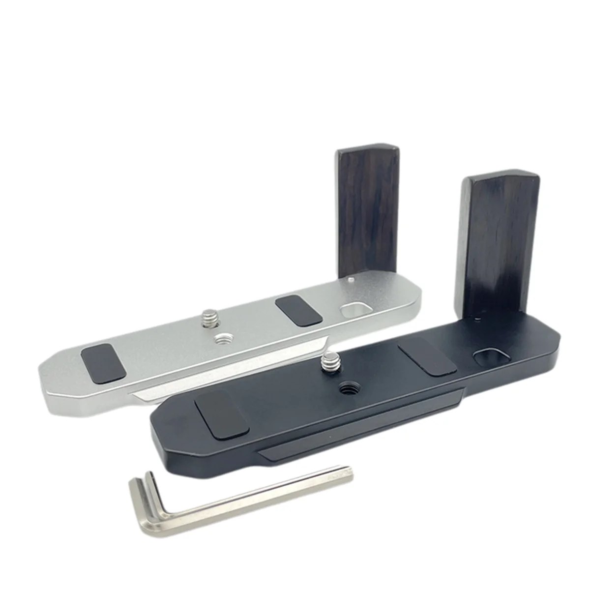 

Quick Release L Plate Base Wooden Grip Handle for Nikon FM FM2 FM3A FE FE2 Camera Accessories Silver HYP