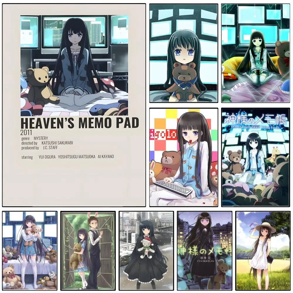 Urban Mystery Anime H-Heavens Memo Pad Poster  Self-adhesive Art Waterproof Paper Sticker Coffee House Bar Room Wall Decor