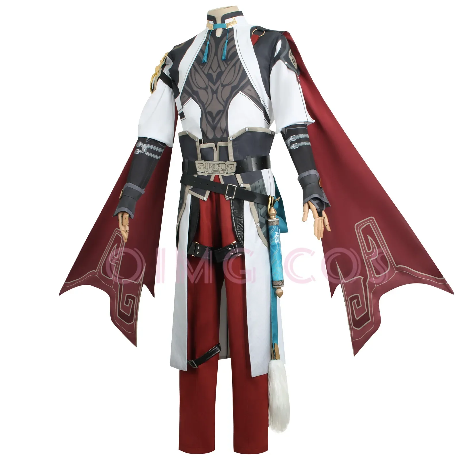 Jingyuan traje de cosplay masculino, ferrovia estrela honkai, uniforme de carnaval, trajes de jogo anime Halloween, peruca