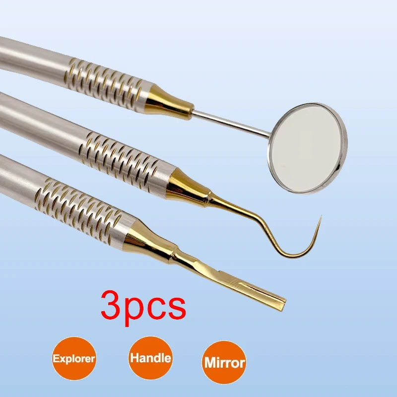 

Набор инструментов для чистки зубов стоматологического зеркального зонда Explorer из нержавеющей стали с прямой ручкой для обнаружения полости