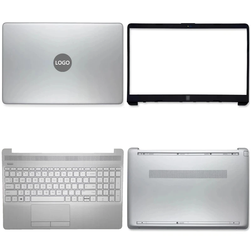 

New For HP 15-DW 15S-DU 15S-DY 15S-DR TPN-C139 Laptop LCD Back Cover Front Bezel Upper Palmrest Bottom Base Case Keyboard Hinges