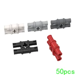 50PCS High-Tech Assemble Particle 32138 2 Tie With Cross Hole Brick Building Blocks Kit Replaceable Part Toy For Children Gifts