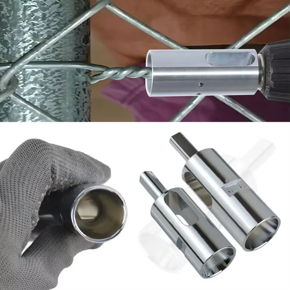 

9-Gauge Fence Wire Twister 3-Jaw Drill Chuck 11 Gauge Twist Ties Tool Triangular Shank Post Clips Wire Twisting Machine