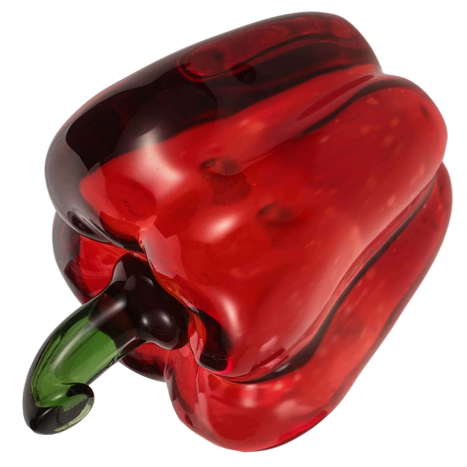 

Crystal Chili Pepper Decor 1pcFruit Ornament Bedroom Living Room Table Statue Fake Red Hot Gift Photography Prop