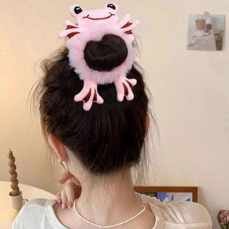 Gumki do włosów dla dziewczynek, uroczy pluszowy królik żaba, śmieszne kreskówkowe zwierzątka, elastyczna opaska do włosów dla dzieci, gumka do włosów dla kobiet do kucyka.