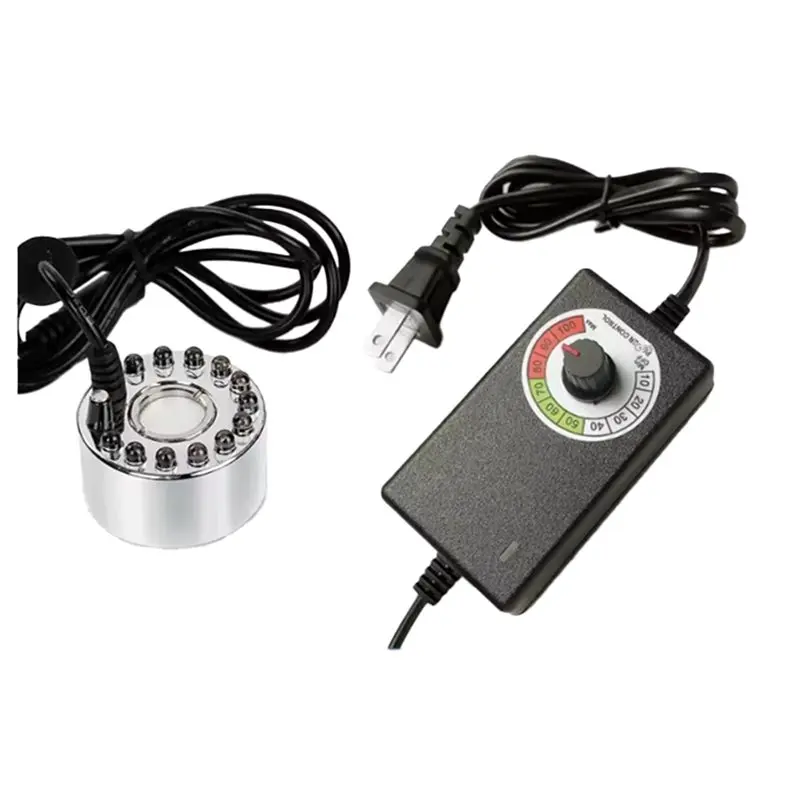 

【HOT A69Z!】Humidifier With Adjustable Mist Output Ultrasonic Atomizer For Rock Gardens, Bonsai, Includes Transformer A US Plug