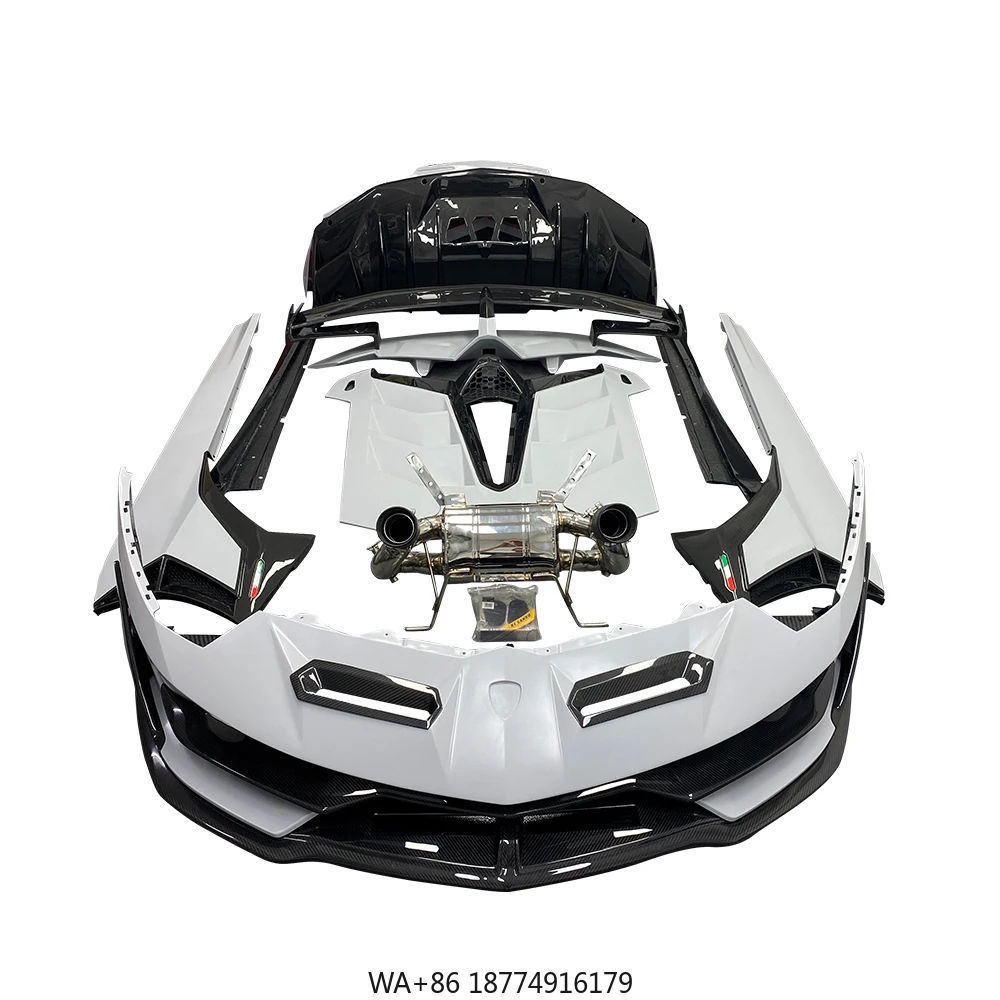 

Лидер продаж SVJ Style Dry Carbon Body Kit Бампер Диффузор Боковые юбки Спойлер Капот Выхлоп для r Aventador LP700 LP720 LP750