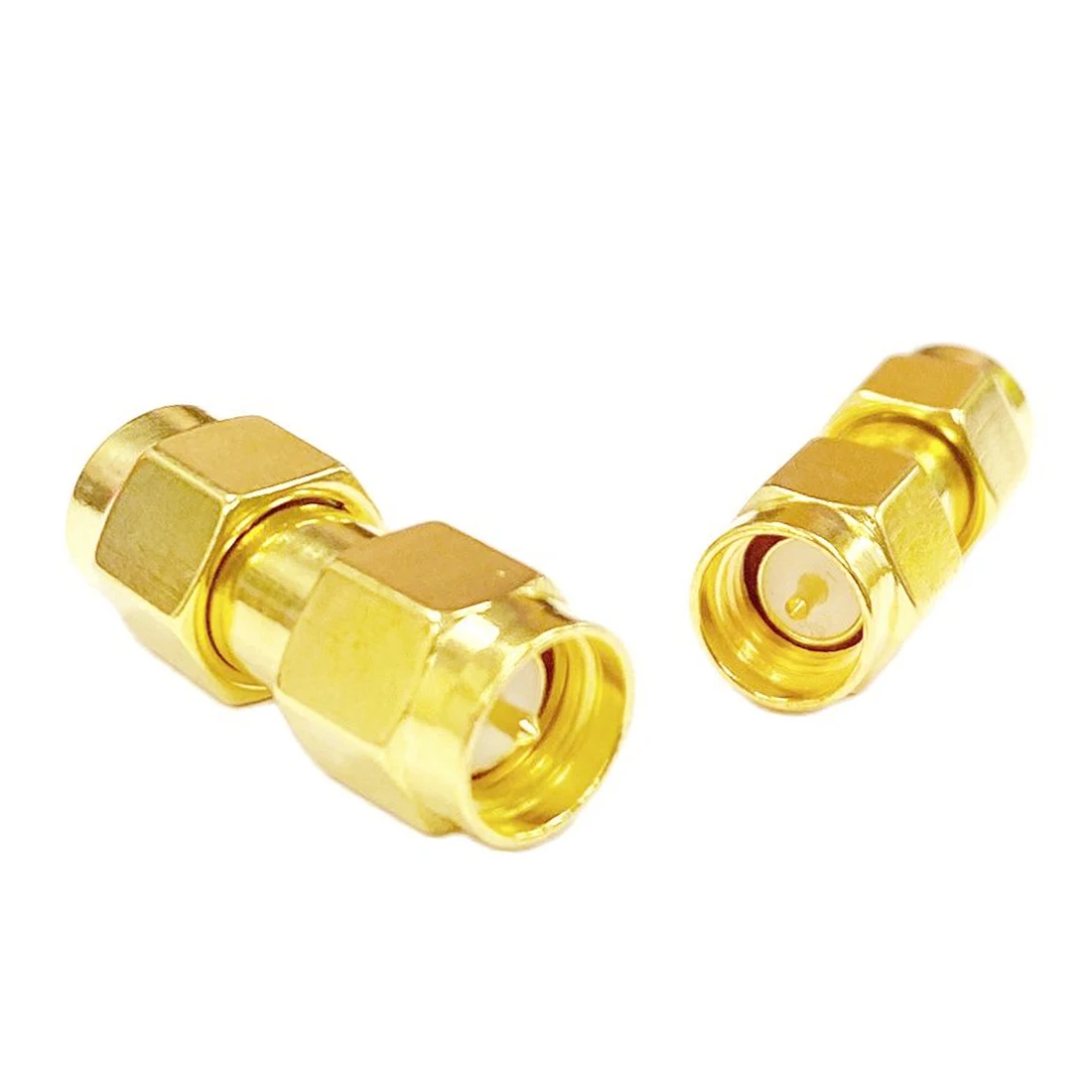 100pcs  SMA Male to Plug Straight RF Coax Adapter Coupler Connector Goldplated Wholesale