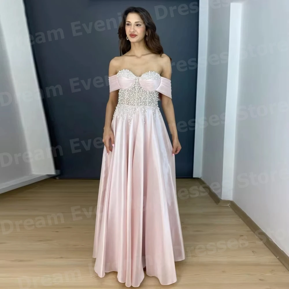 

Gorgeous A Line Women's Sweetheart Evening Dresses Customized Off The Shoulder Appliques Prom Gowns Vestidos De Fiesta Elegantes
