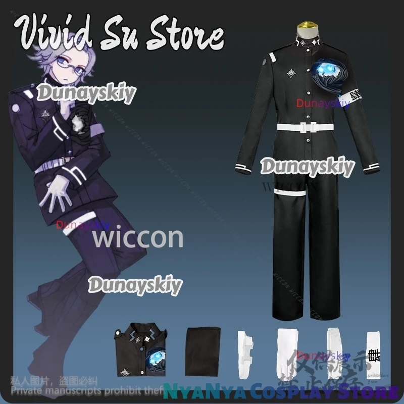 [Dunayskiy] Kostum Game The Hundred DK School Aotsuki Eito Cosplay Seragam Anime Pakaian Pelaut Ban Lengan Wig Pria Horor