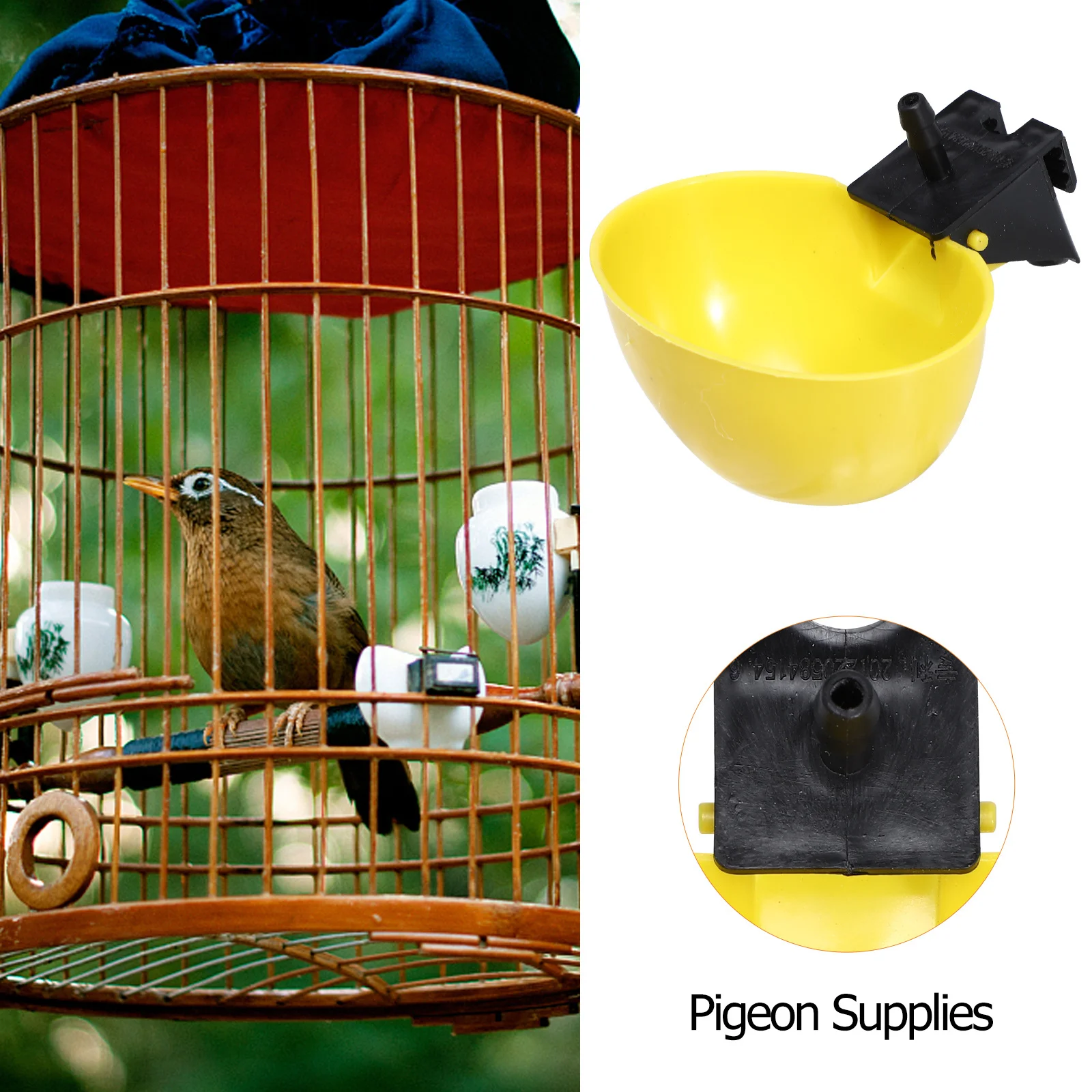 

10Pcs Automatic Bird Drinking Bowls Durable Stable Plastic Waterproof Easy Install Pigeon Water Feeders Bird Water Holders