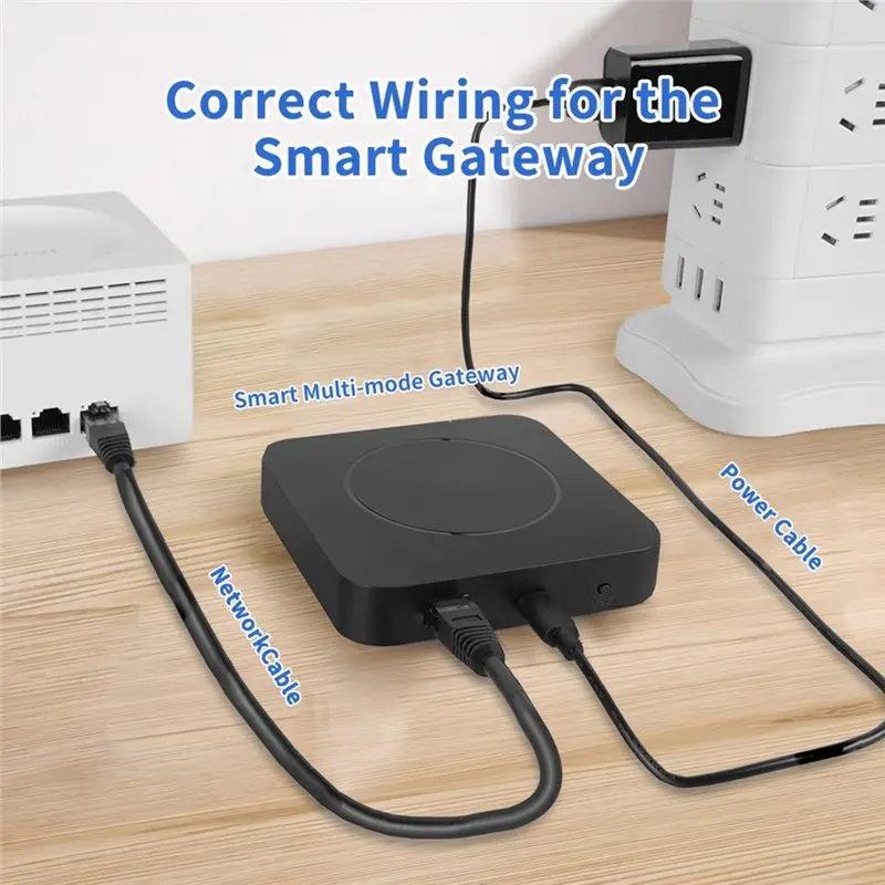 A97I-Tuya Smart Matter Gateway Zigbee BLE 5.0 Bridge 2.4G/5G Wifi Smart Home Hub For Alexa Smart Life Monitoring