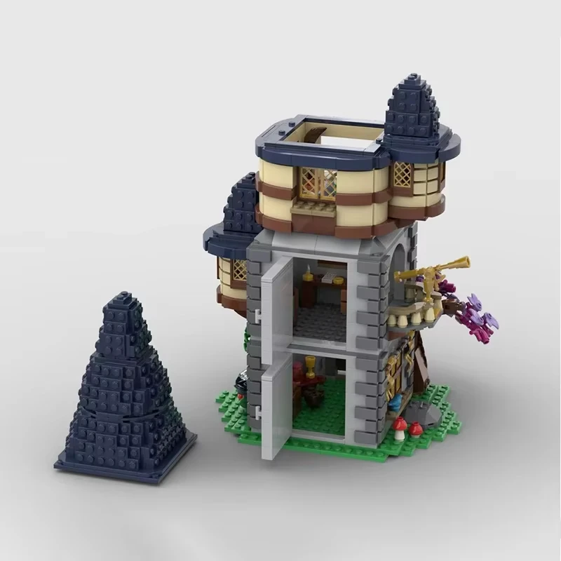 1409 pçs moc castelo medieval arquitetura assistente torre modelo diy montagem bloco de construção brinquedo presente aniversário das crianças