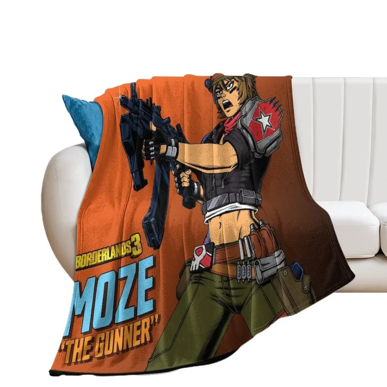 Moze the Gunner Throw Blanket Softest funny gift Blankets Sofas Of Decoration Blankets