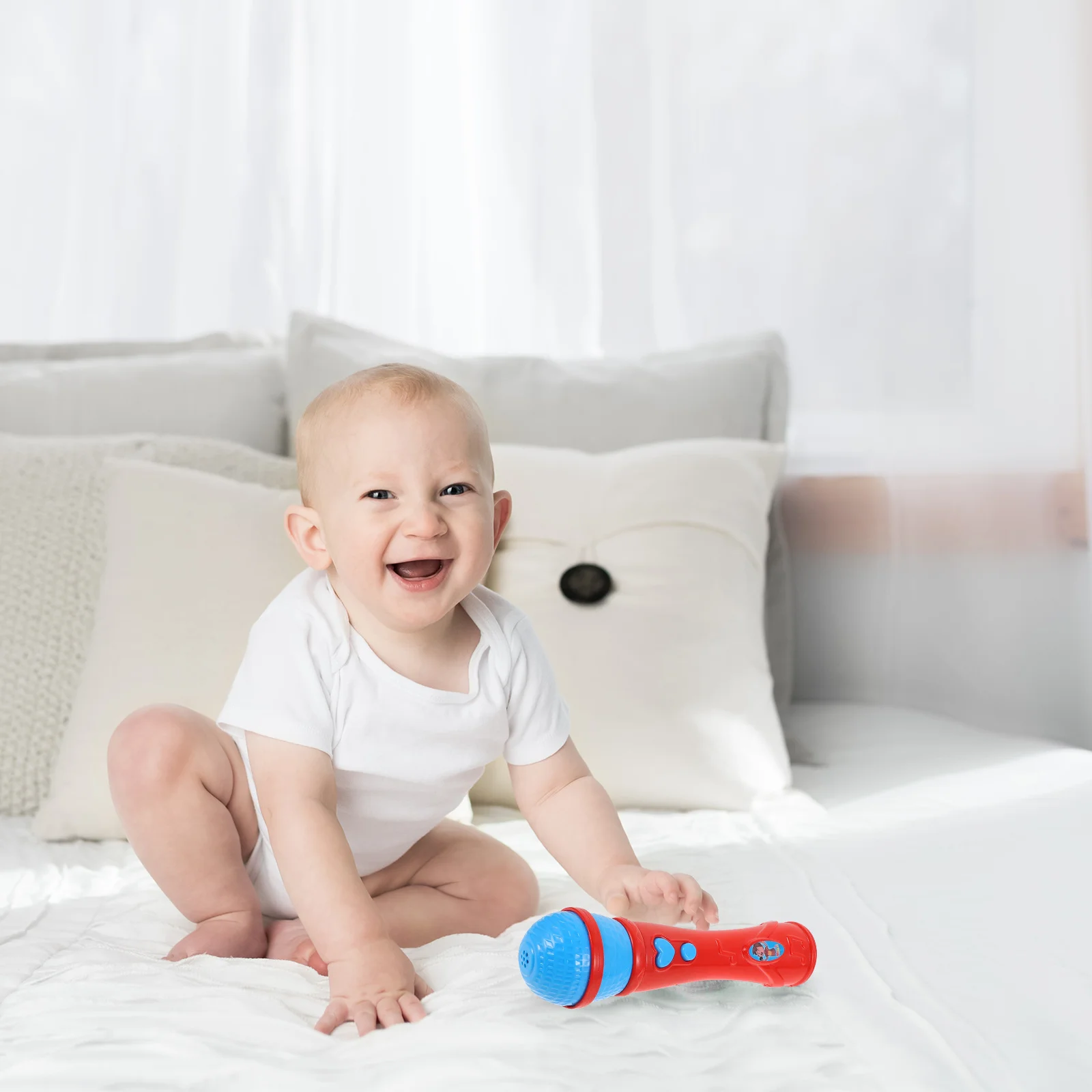 ميكروفون محاكاة للأطفال، تصميم ملون، حجم مثالي، تضخيم الصوت، الغناء، اللعب، الموسيقى التعليمية للأطفال #1