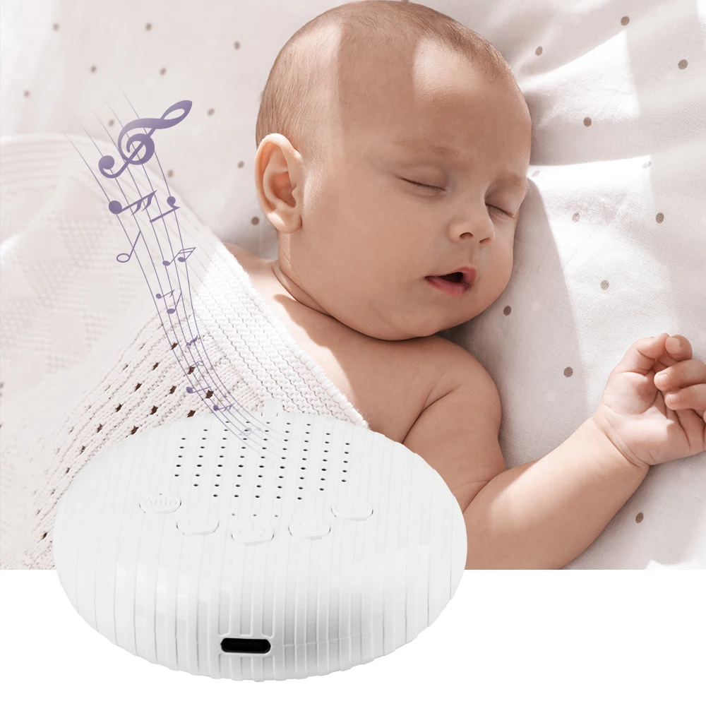 White Noise Machine For Baby Sleeping & Relaxation 10 sounds Music Light Sleep Machine Timed Shutdown Sleep Sound Machine