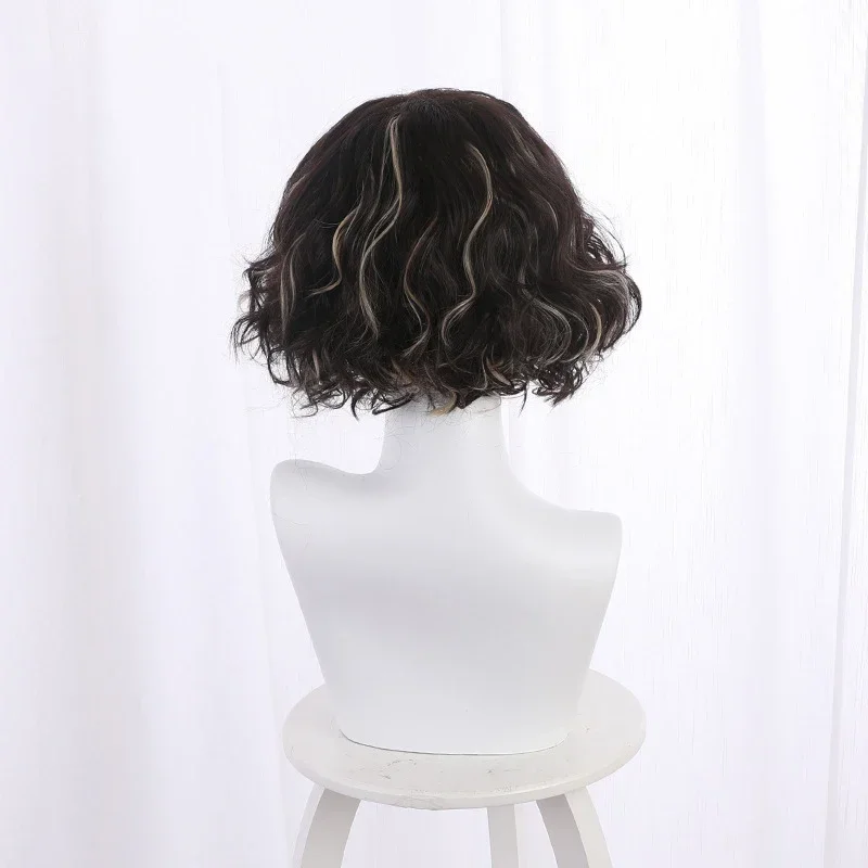 2021 سيدة لوكي تأثيري الباروكات سيلفي ساحرة لوكي البديل قصيرة مجعد مقاومة للحرارة الاصطناعية الشعر شعر مستعار تأثيري + غطاء شعر مستعار #5