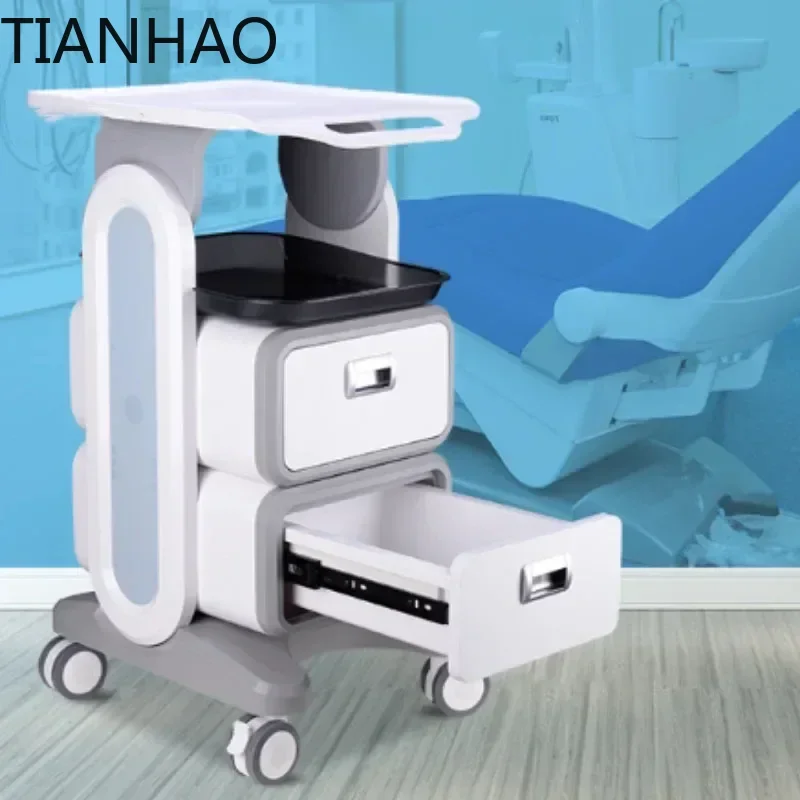 Plastic storage cart with wheels, beauty salon handcart