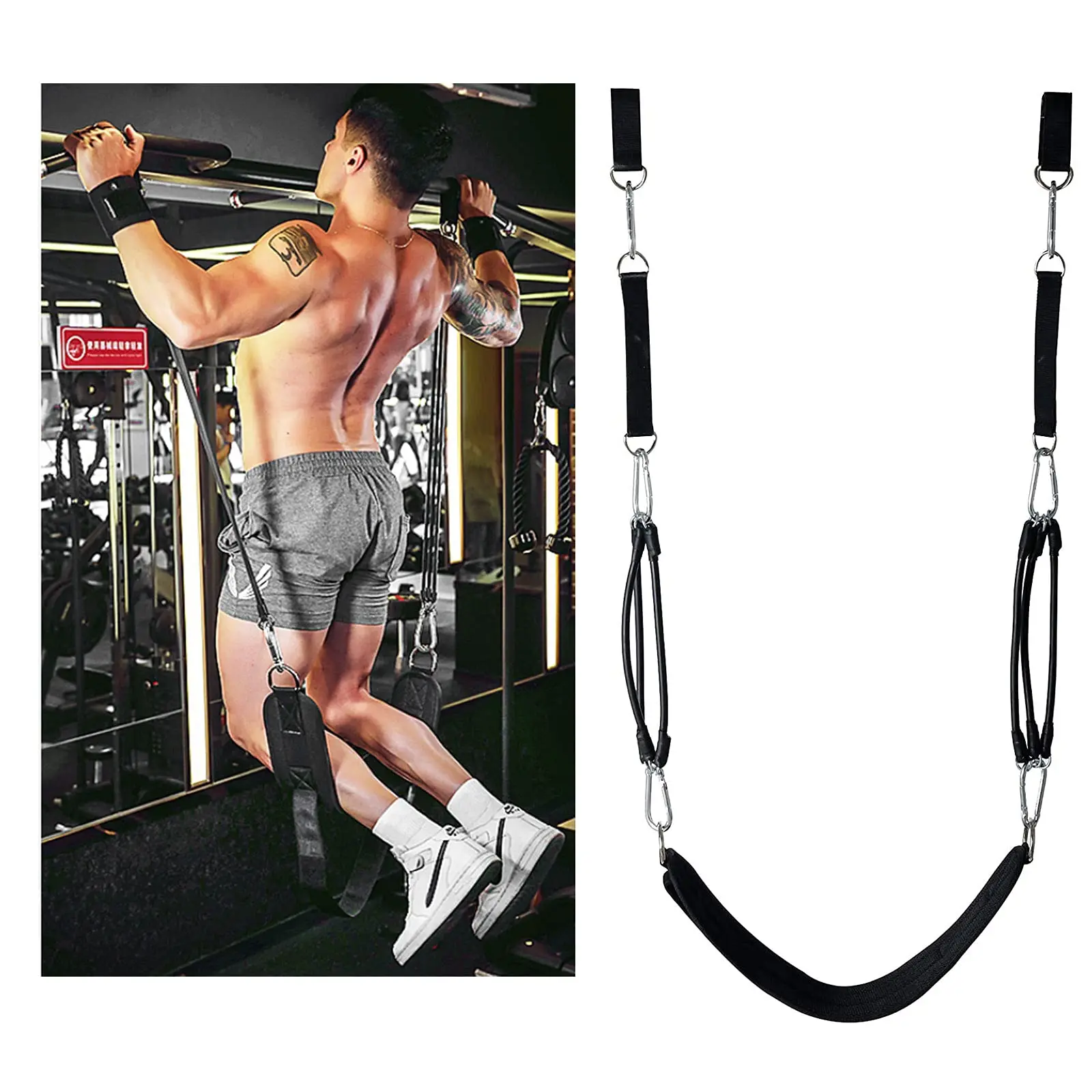 Pull Ups Assistance Bands Set Training Power Fitness Slings Straps For Horizontal Bar Hanging Training Elastic Rope Chin Up