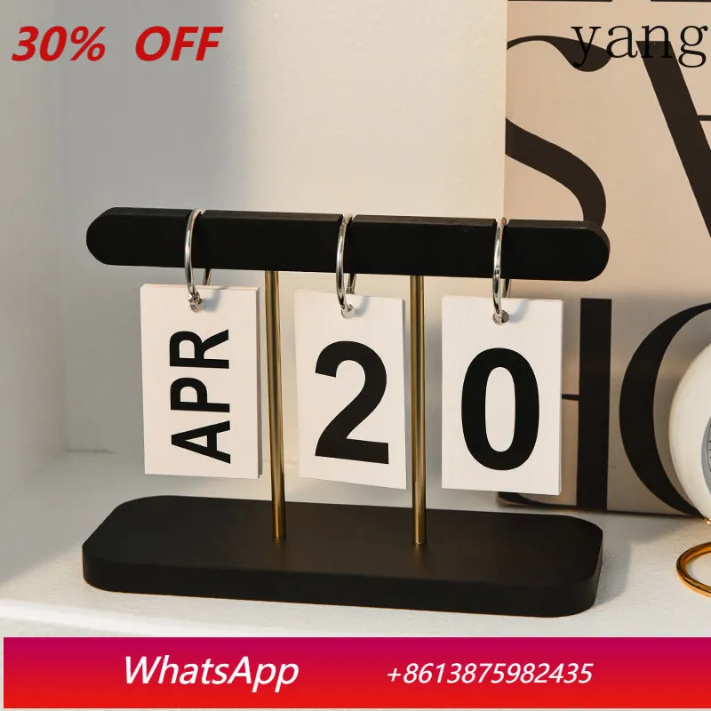 

Yjq page turning calendar ornament creative desk calendar date card dining table surface decoration entrance shooting props