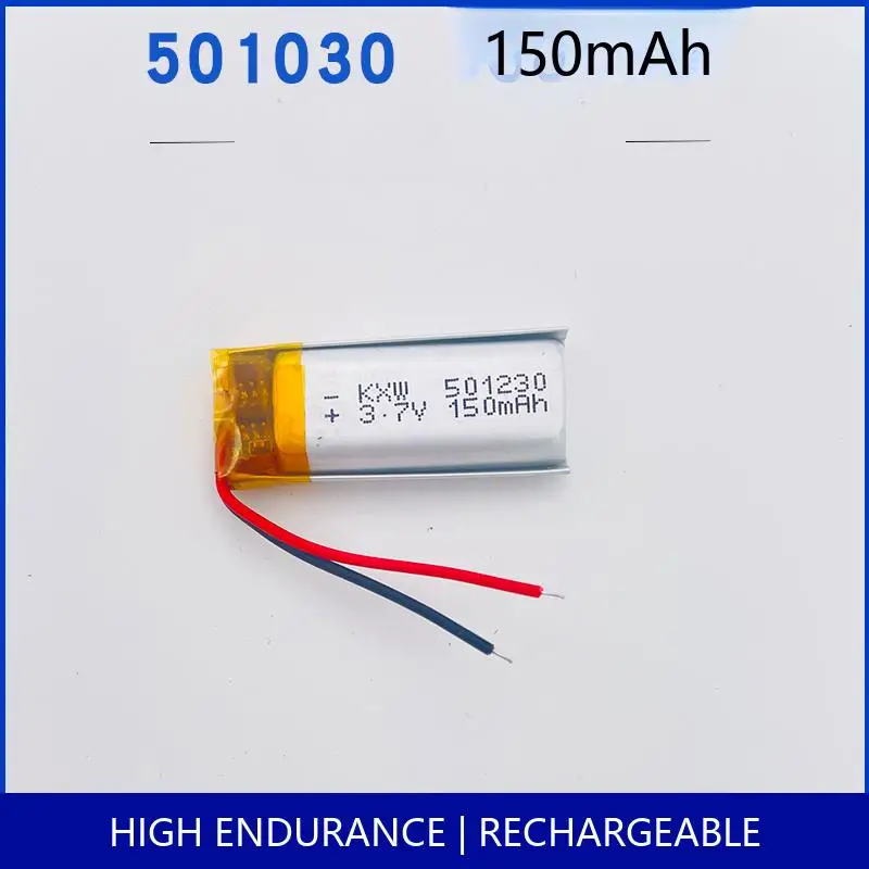 

501230 150 мАч 3,7 В перезаряжаемая литий-ионная полимерная батарея MP3 GPS трекер BT DIY Kit