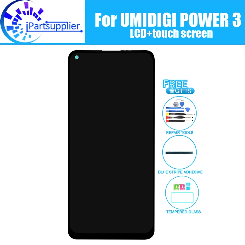 6.53 inch UMIDIGI POWER 3 LCD Display+Touch Screen 100% Original Tested LCD Digitizer Glass Panel Replacement For UMI POWER 3.