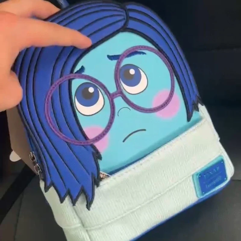 

New Hot Loungefly Disney Pixar Inside Out Sadness Cosplay Mini-rucksack Women's Casual Bag Children's Schoolbag Student Gift