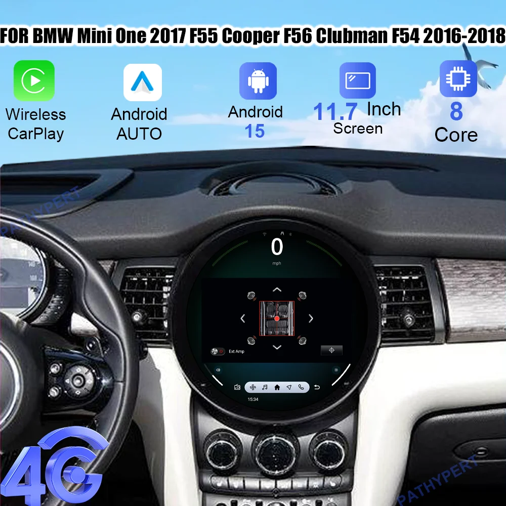 

Android 15 11.7" For BMW Mini One 2017 F55 Cooper F56 Clubman F54 2016-2018 BMW MINI Cooper S Countryman JCW 2020-2023 Car Radio