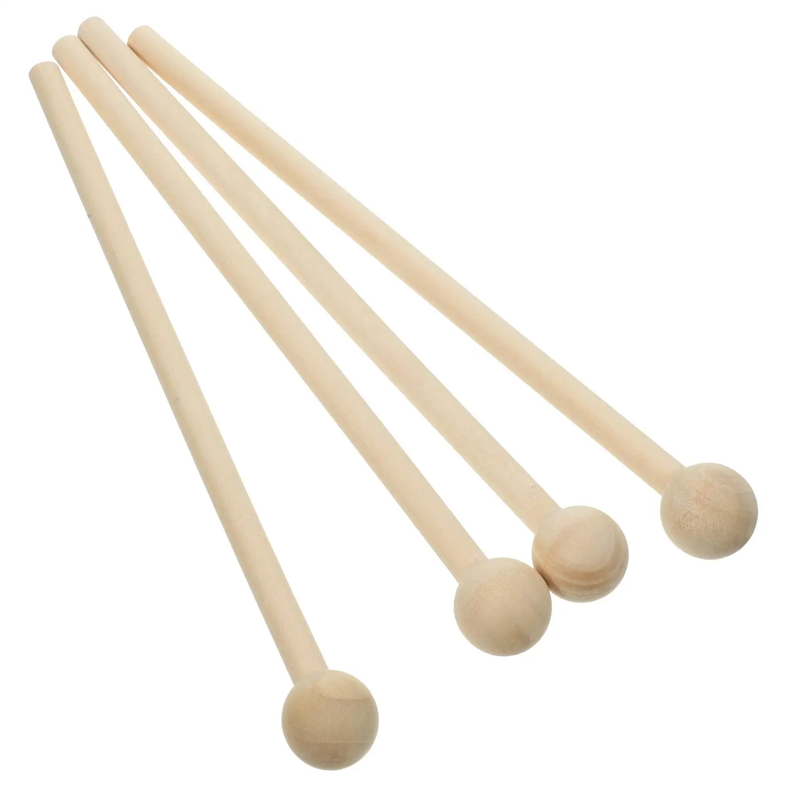 

4 Pcs Percussion Sticks Music Mallets Wood Hammer Accessories for Instruments Bamboo Kids Rhythm Development Teaching
