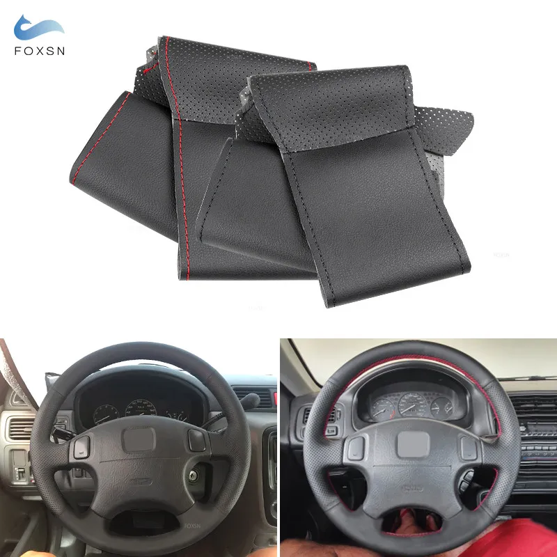 Hand-stitched Steering Wheel Leather Cover For Acura CL 1998-2003 For Honda CRV CR-V Accord 6 Odyssey Prelude Civic 1996-2002