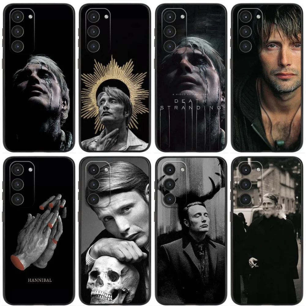 

M-Mads M-Mikkelsen Phone Case For Samsung Galaxy A20,A21s,A22,A31,A32,A52,A53,A72,73,A80,A91 Soft Liquid Silicone Black Cover
