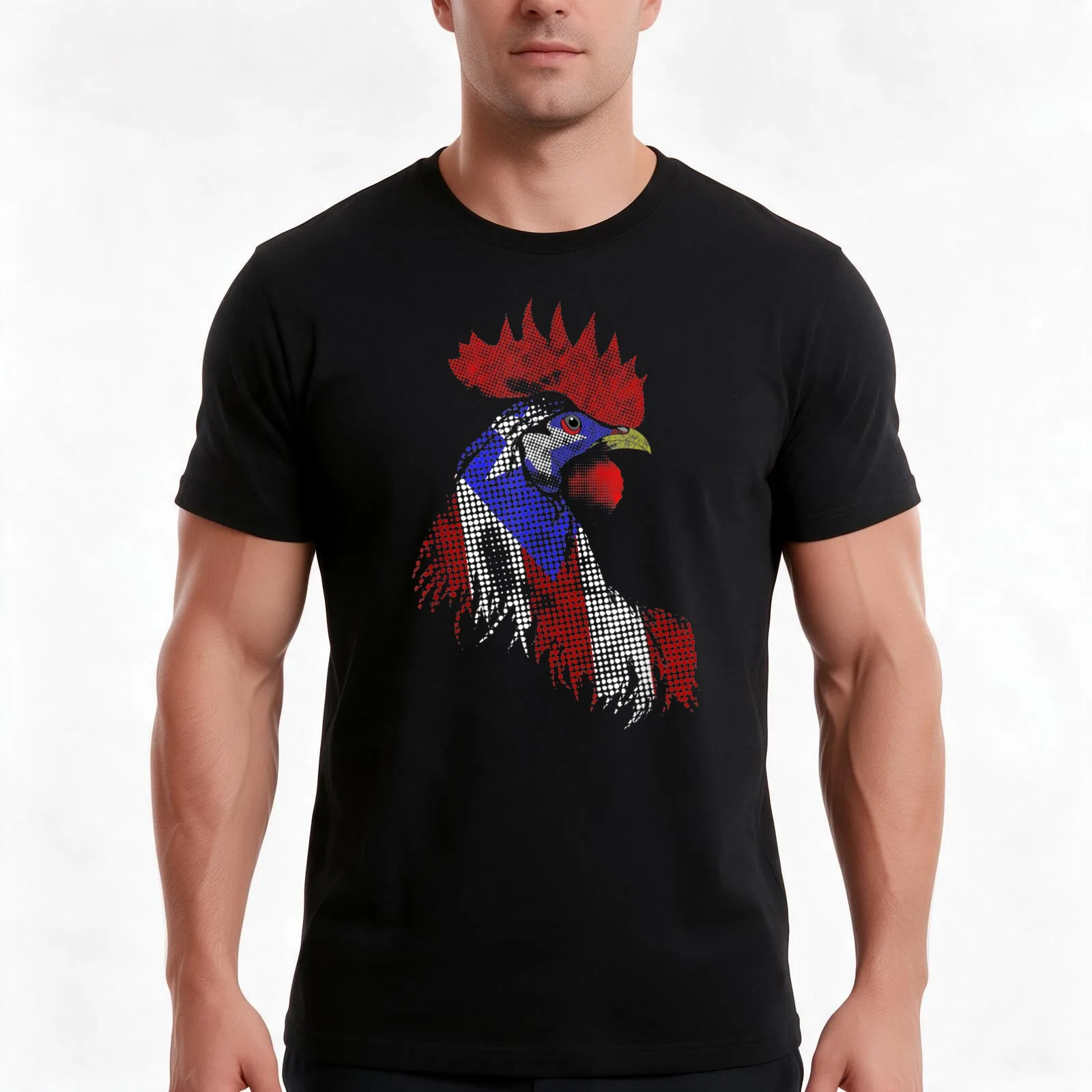 Puerto Rican Rooster Gallo Bandera Puerto Rico Rooster Flag T-Shirt Summer Casual Cotton Tee Oversized Streetwear Tops
