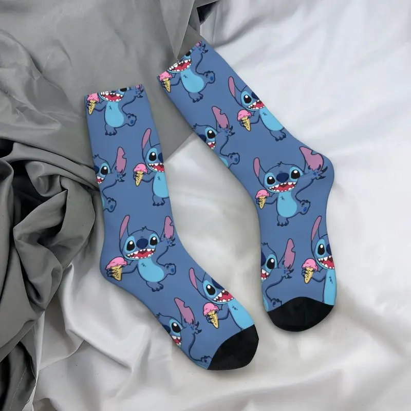 Stitch-Calcetines de vestir con estampado 3D Kawaii para hombre, calcetín Unisex