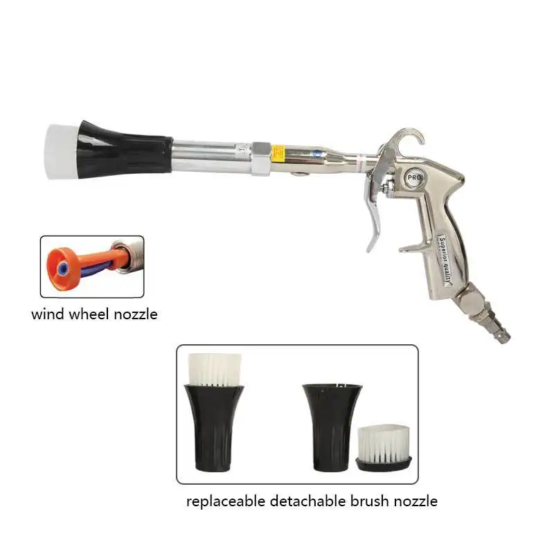 2-in-1 Tornado Autoreinigungspistole & Staubsaugerpistole mit Ergonomischem Griff | Multifunktionales Auto-Reinigungsset mit Metalldüse – Detail 4